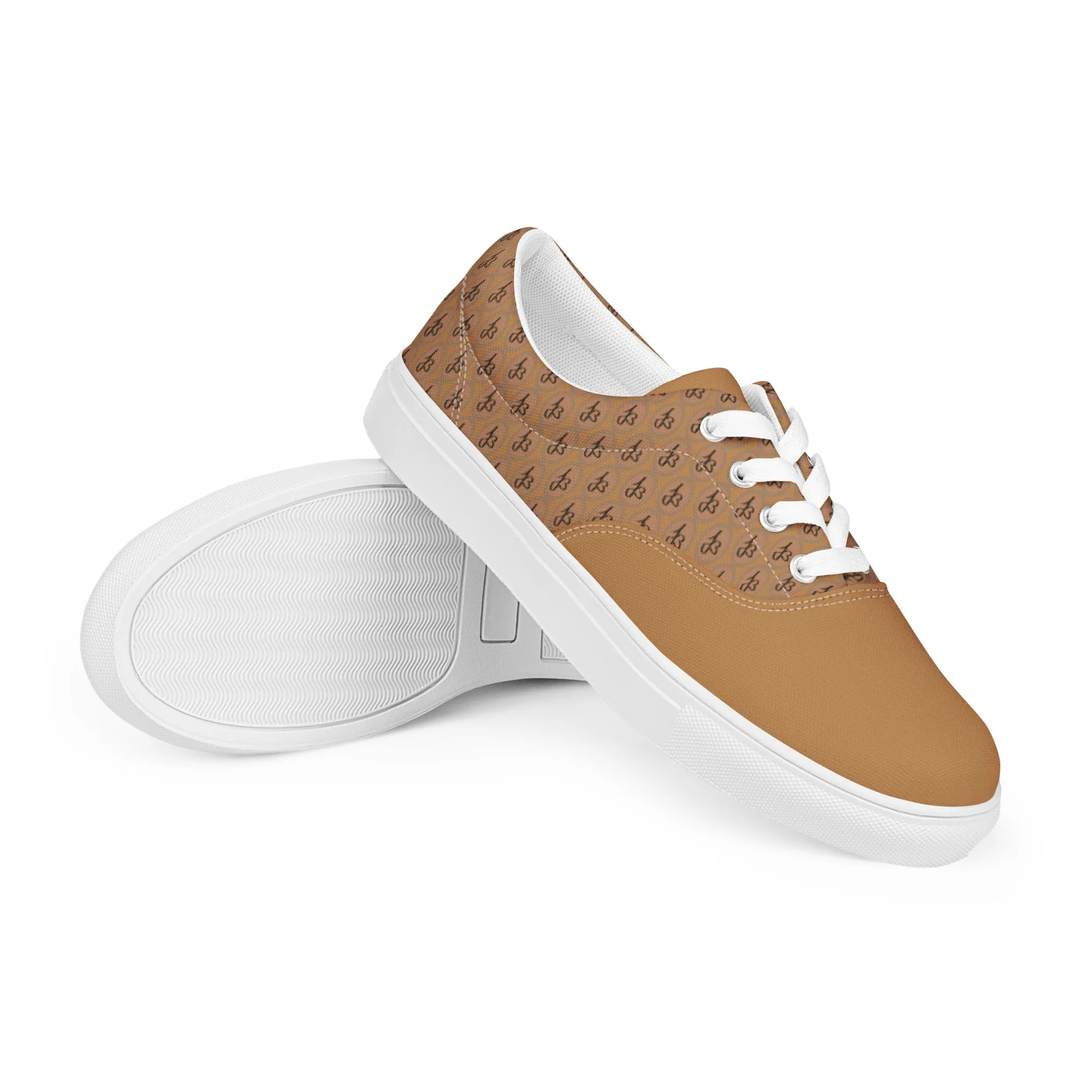 AJBeneficial Men’s lace-up canvas shoes on Tan