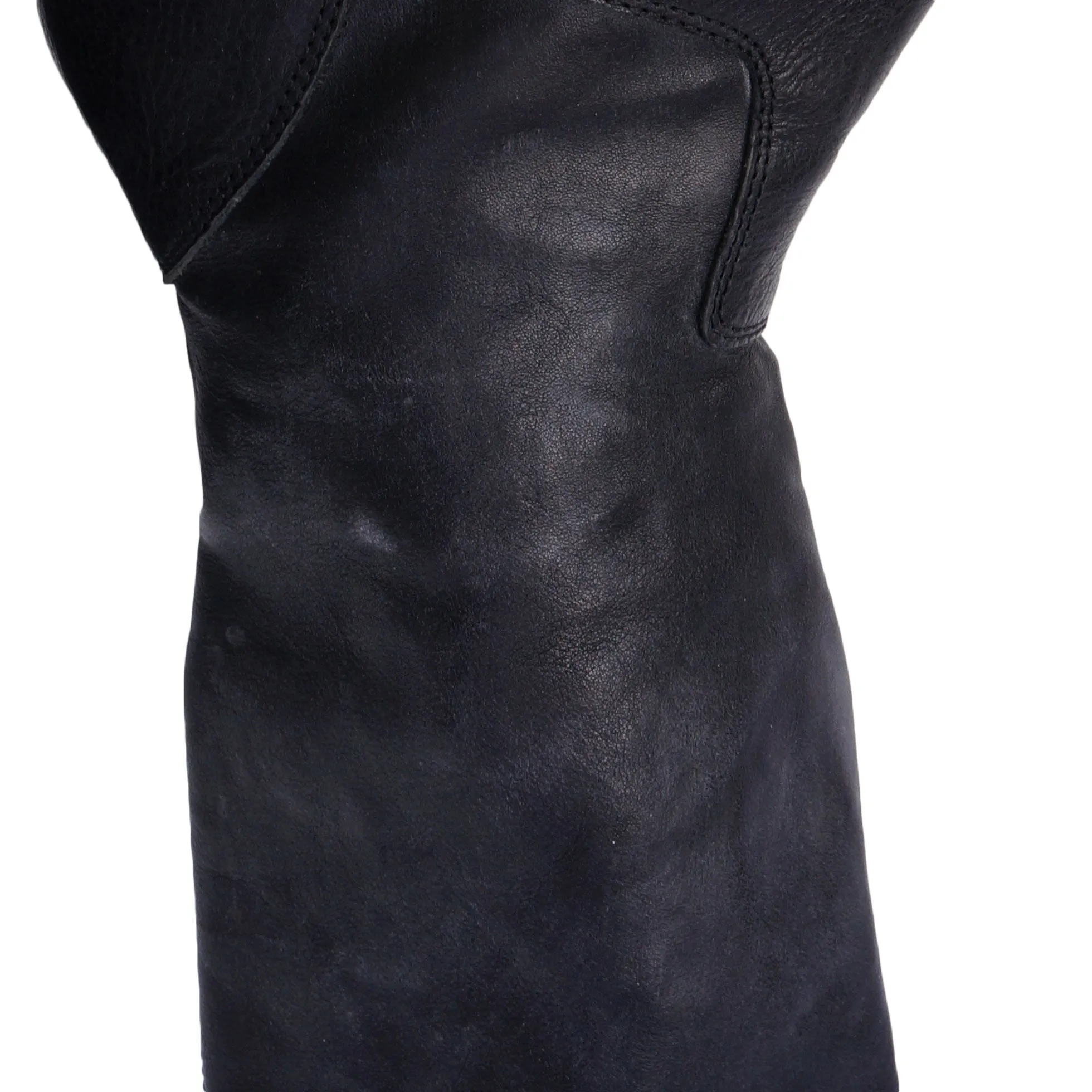 Ann Demeulemeester Black Grained Leather Boots