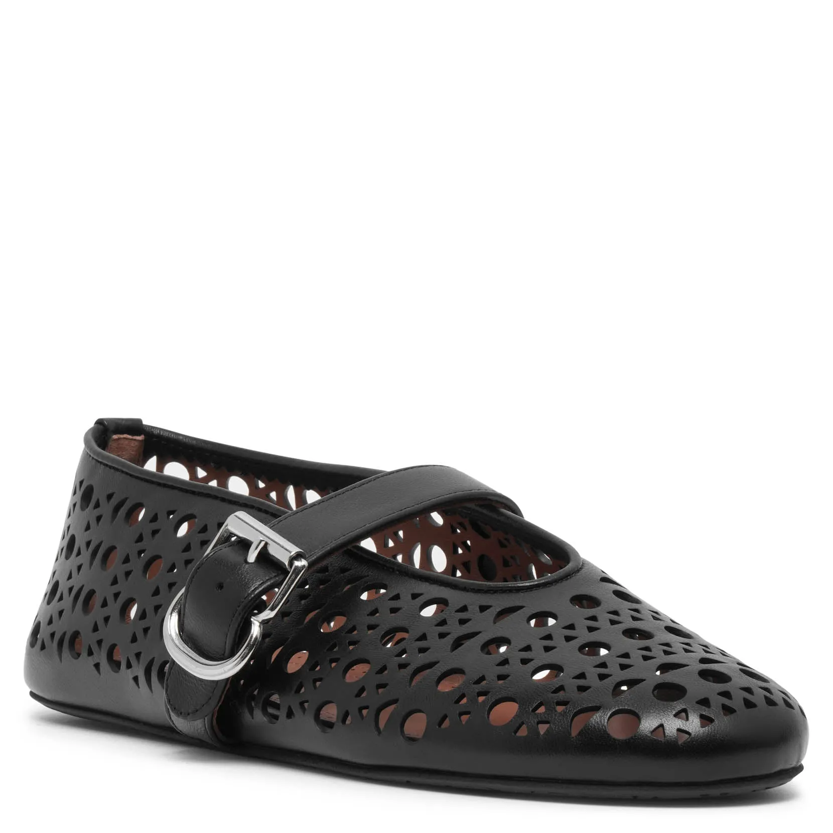 Ballerina black leather ballet flats