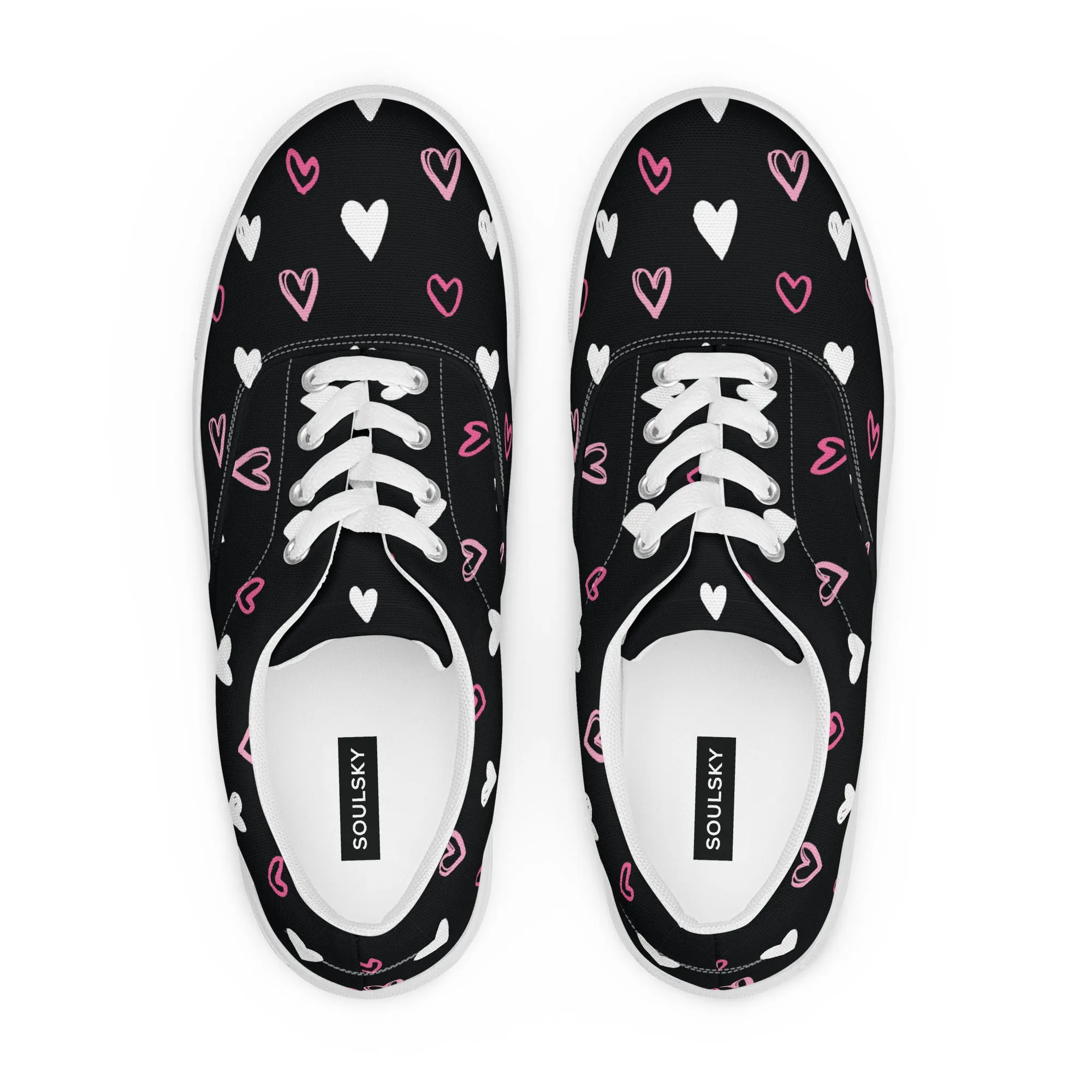 BE MY VALENTINE Women’s Lace-Up Canvas Shoes