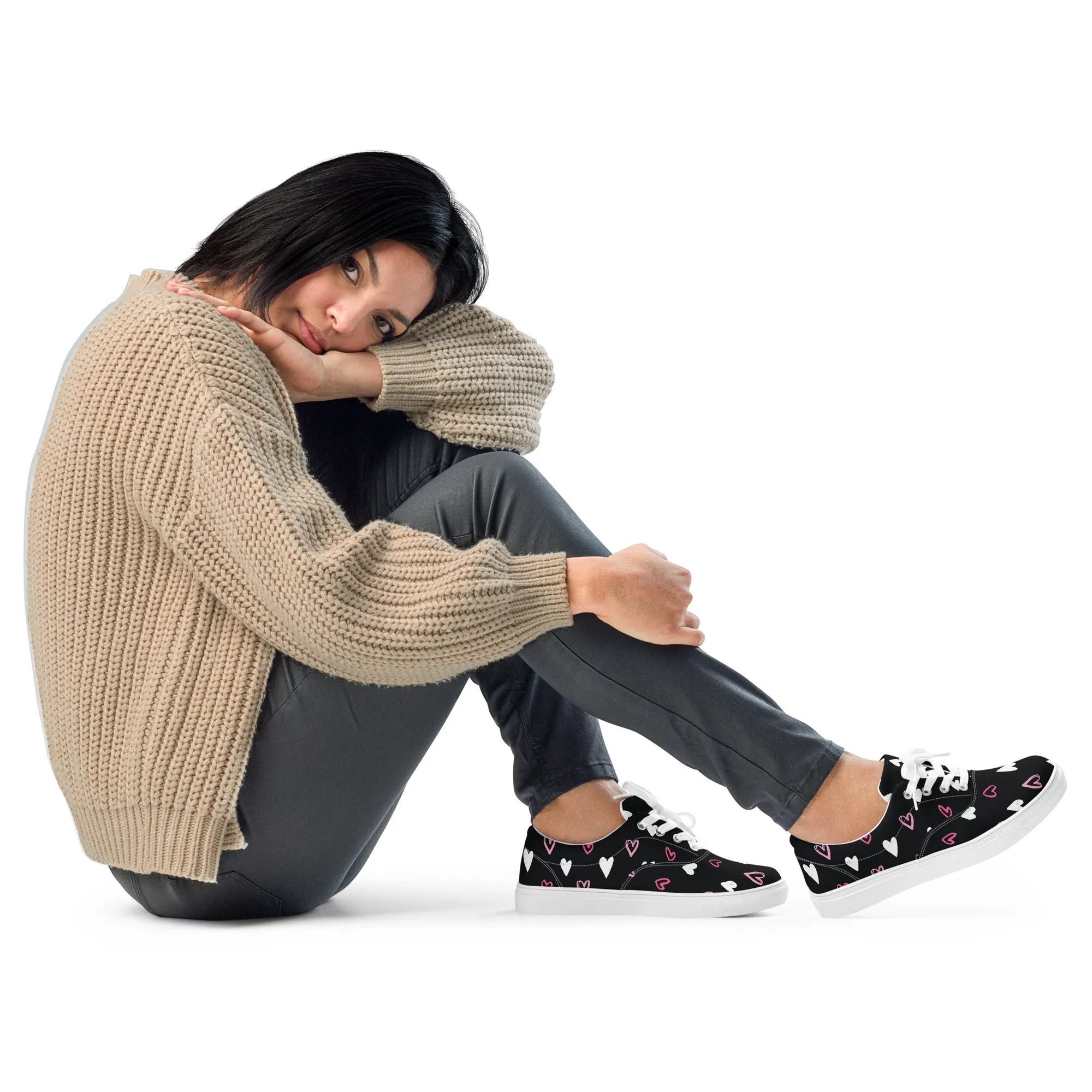 BE MY VALENTINE Women’s Lace-Up Canvas Shoes