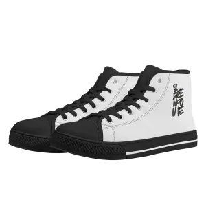 Bee Who U Be Mens Printed   Embroidered High Top Canvas Shoes