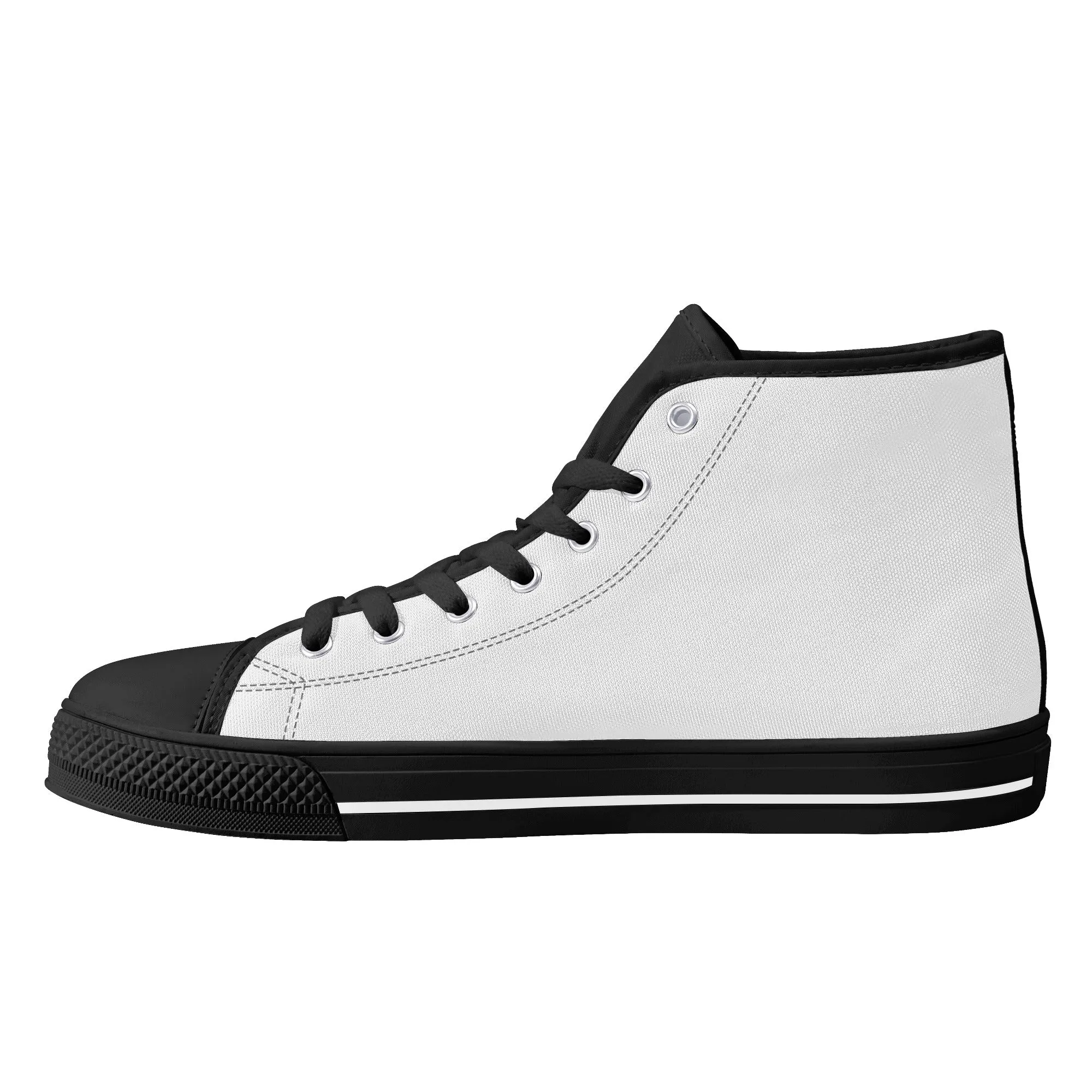 Bee Who U Be Mens Printed   Embroidered High Top Canvas Shoes