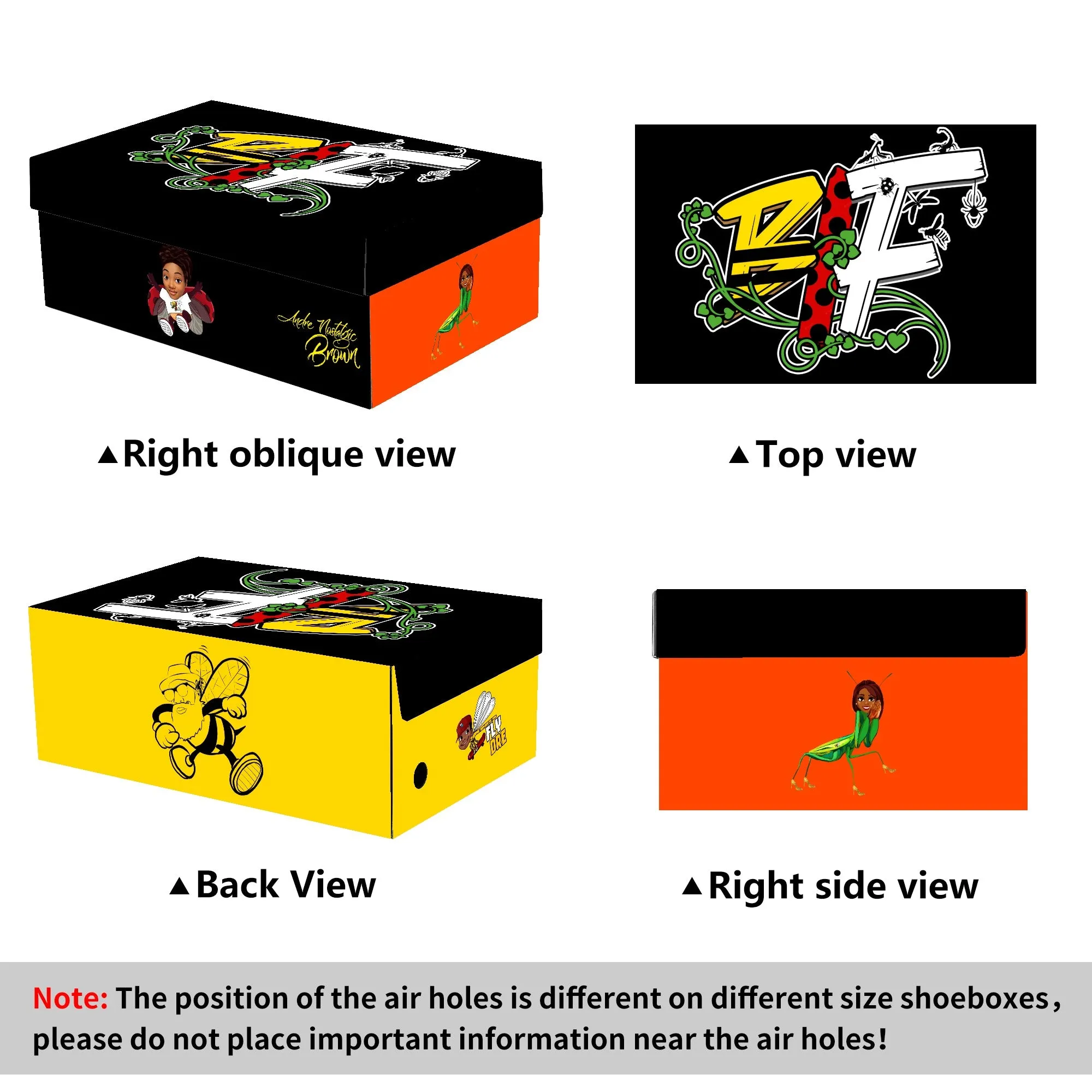 Bee Who U Be Mens Printed   Embroidered High Top Canvas Shoes
