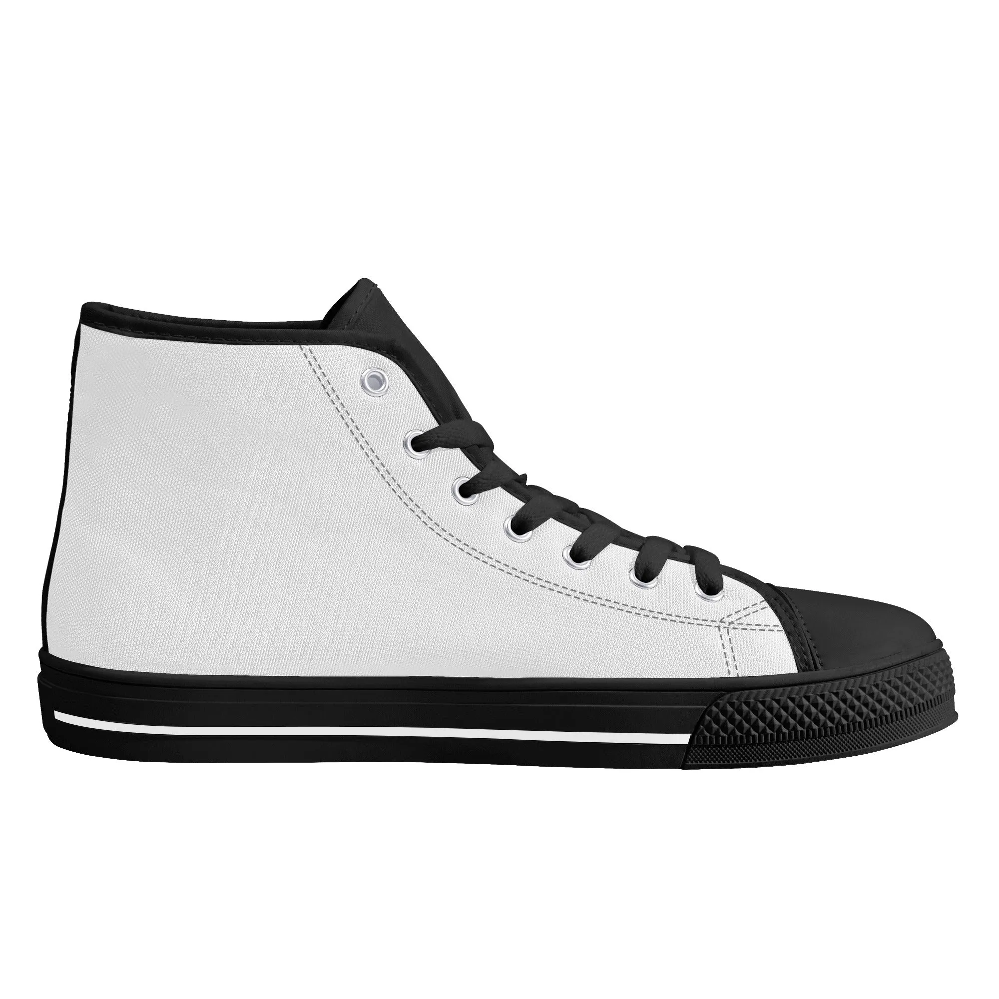 Bee Who U Be Mens Printed   Embroidered High Top Canvas Shoes