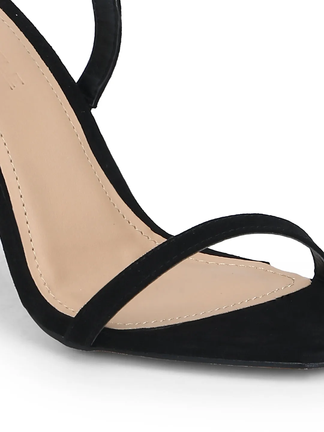Black Micro Strappy Stilettos