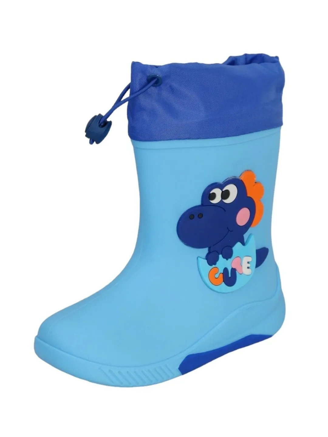 Blue Frog Themed Rain Boots For Boys