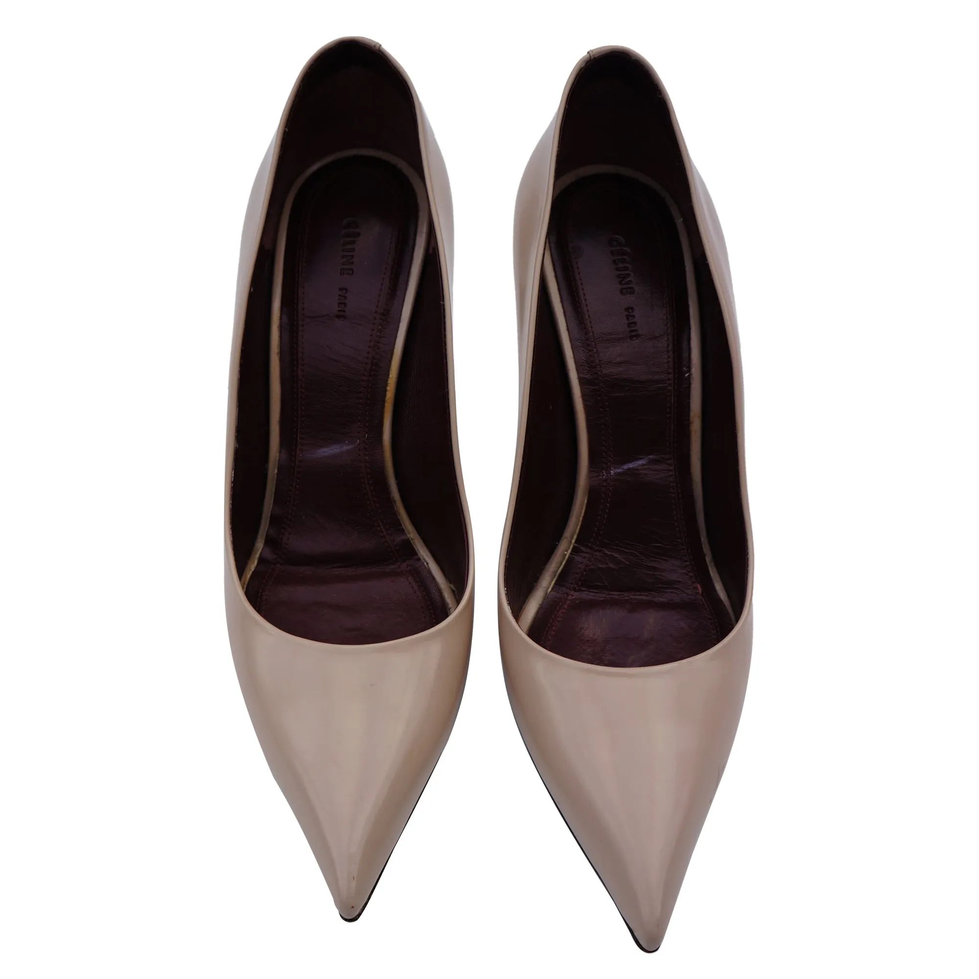 CELINE PHOEBE PHILO COLLECTION LEATHER POINTED TOE PUMP