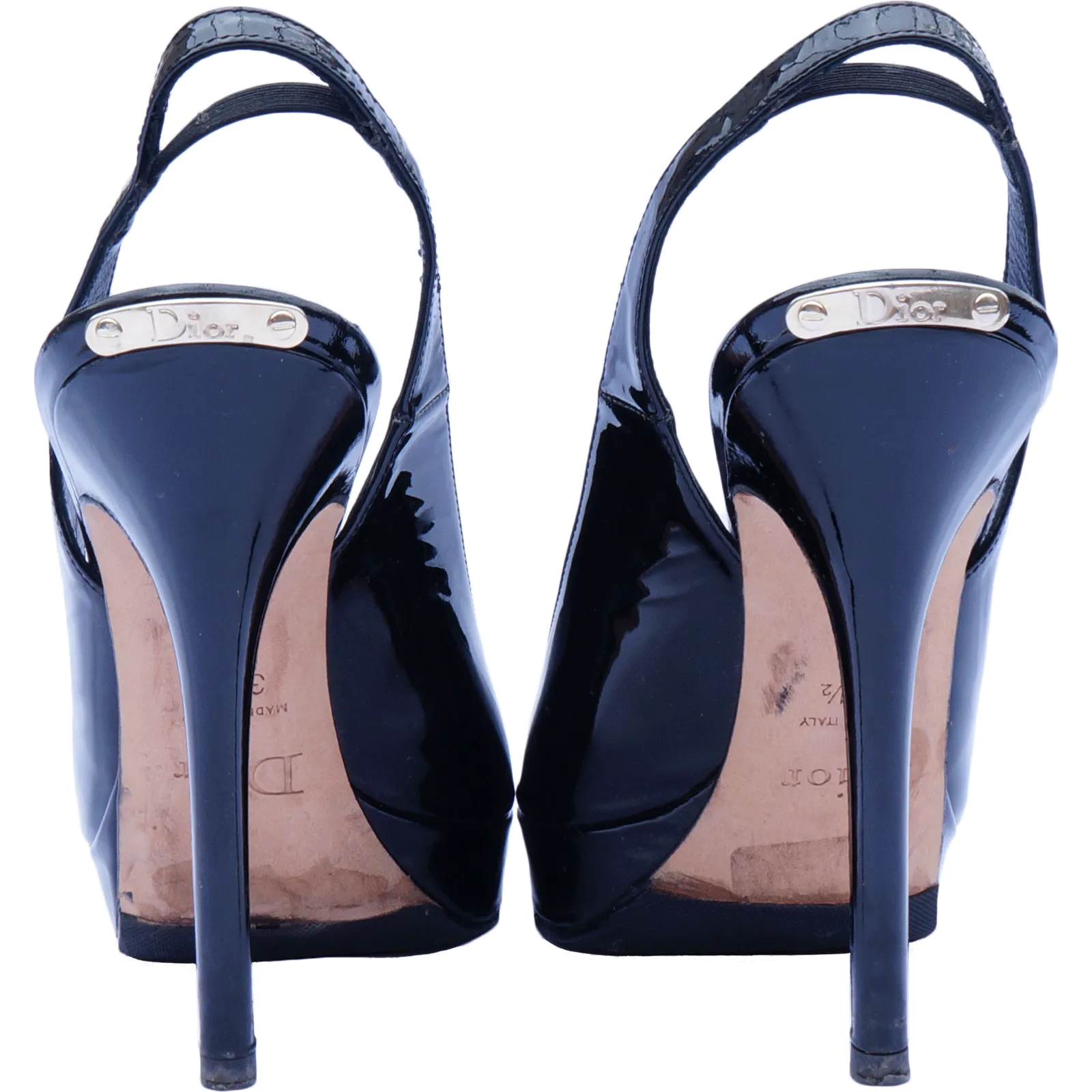 CHRISTIAN DIOR MISS DIOR ESCARPIN LEATHER SLINGBACK PUMPS