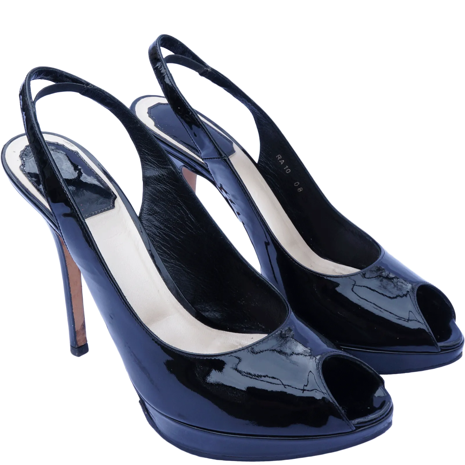 CHRISTIAN DIOR MISS DIOR ESCARPIN LEATHER SLINGBACK PUMPS