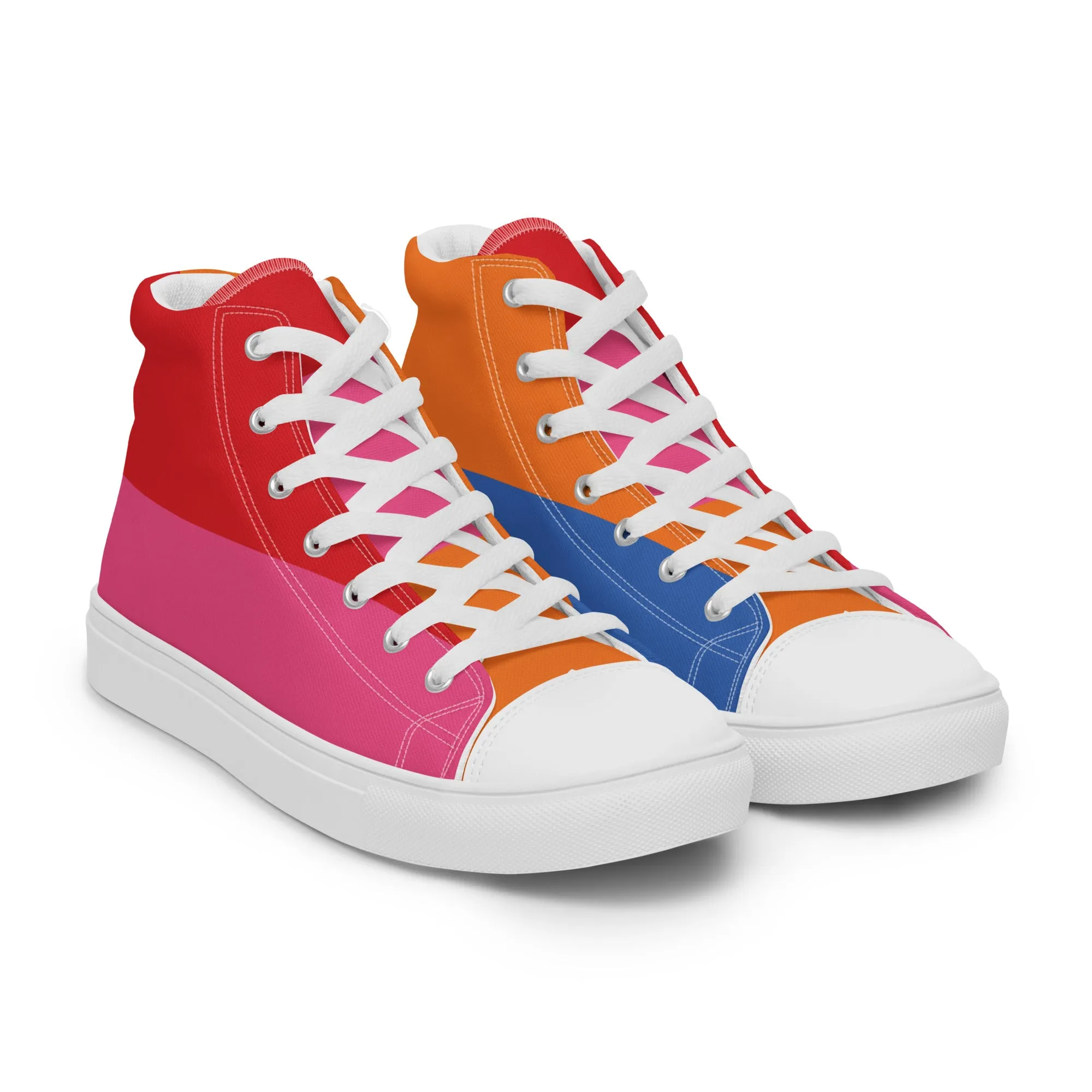 COLORFUL Women's High Top Canvas Shoes (80's Flow)