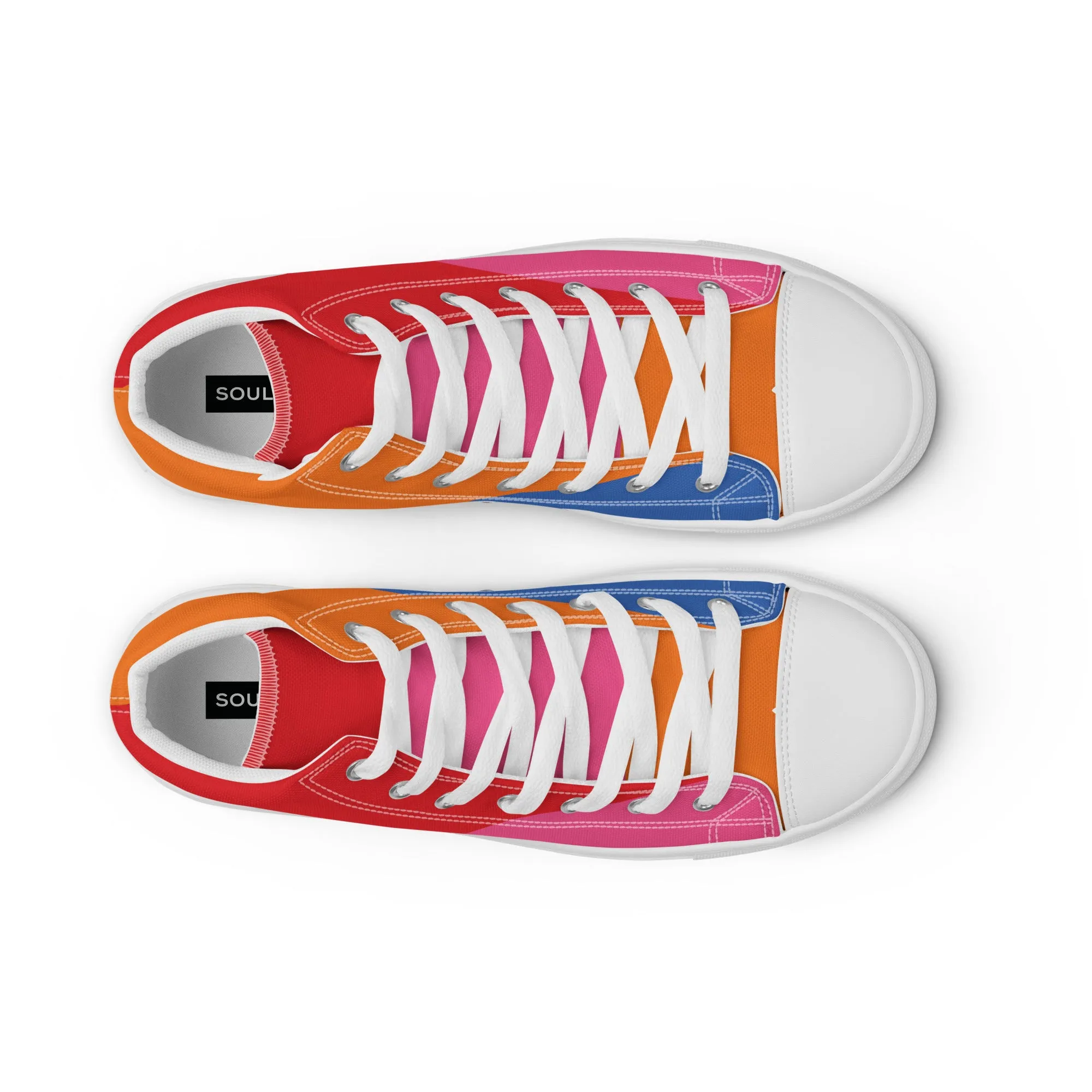 COLORFUL Women's High Top Canvas Shoes (80's Flow)