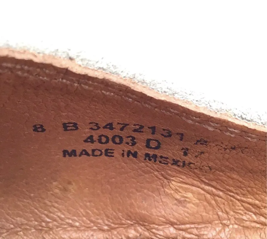 Frye Women's 3472131 Beige Ankle Strap Ballet Flats - Size 8B
