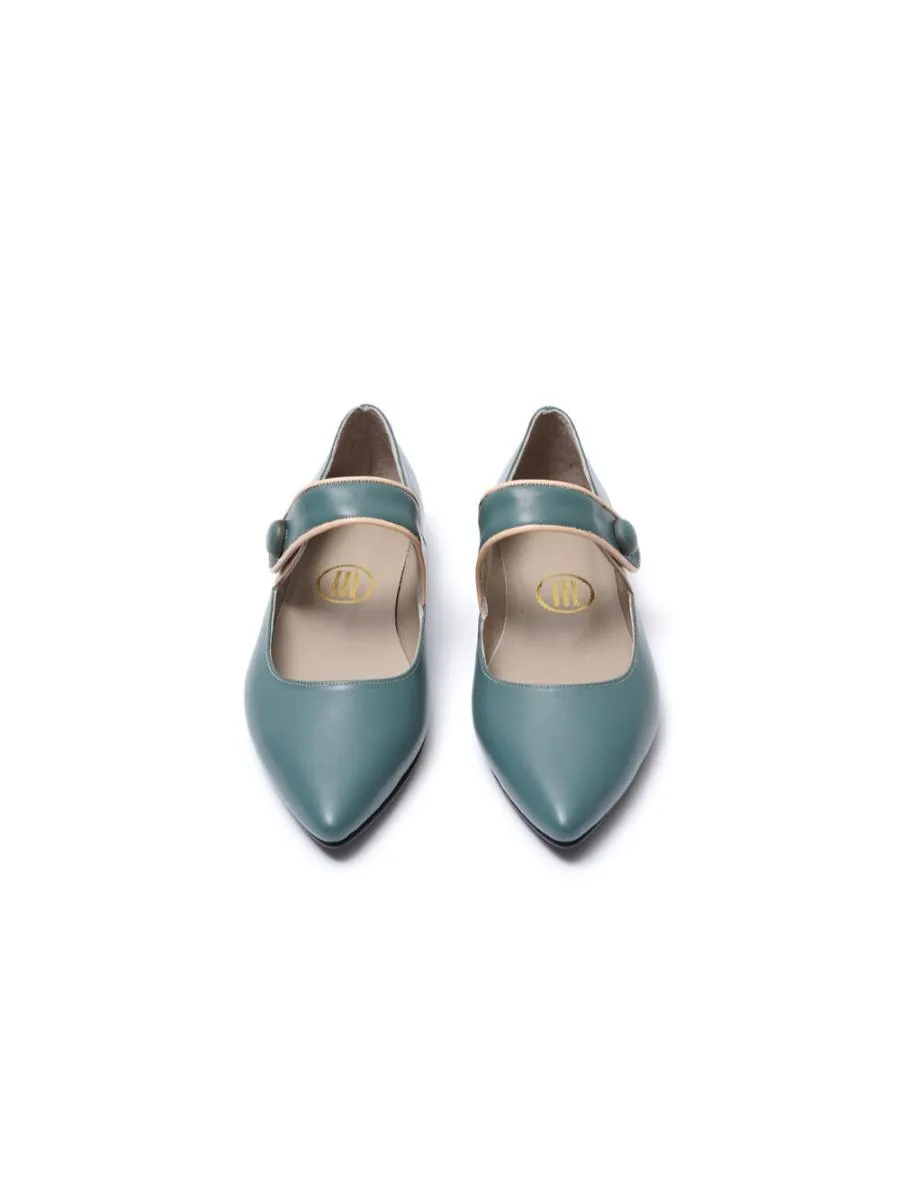Green Ira Ballet Flats
