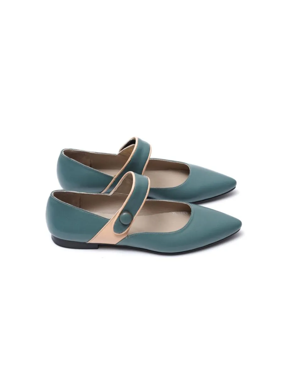 Green Ira Ballet Flats