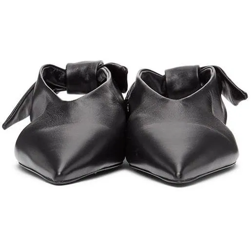 Jil Sander Black Knot Ballerina Flats