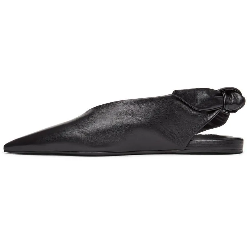 Jil Sander Black Knot Ballerina Flats