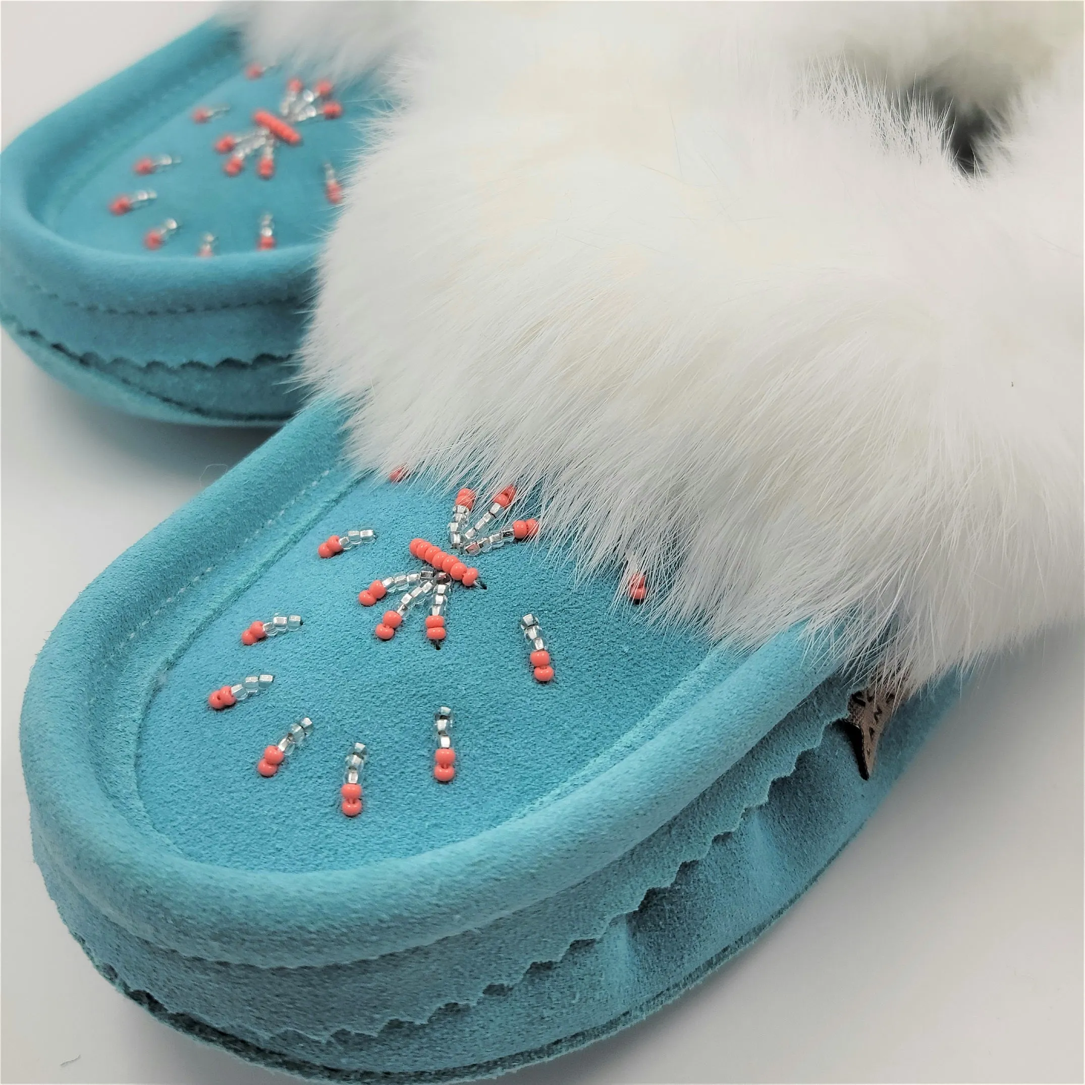 Ladies Moccasins - Size 11 Laurentian Chief Moccasins Turquoise