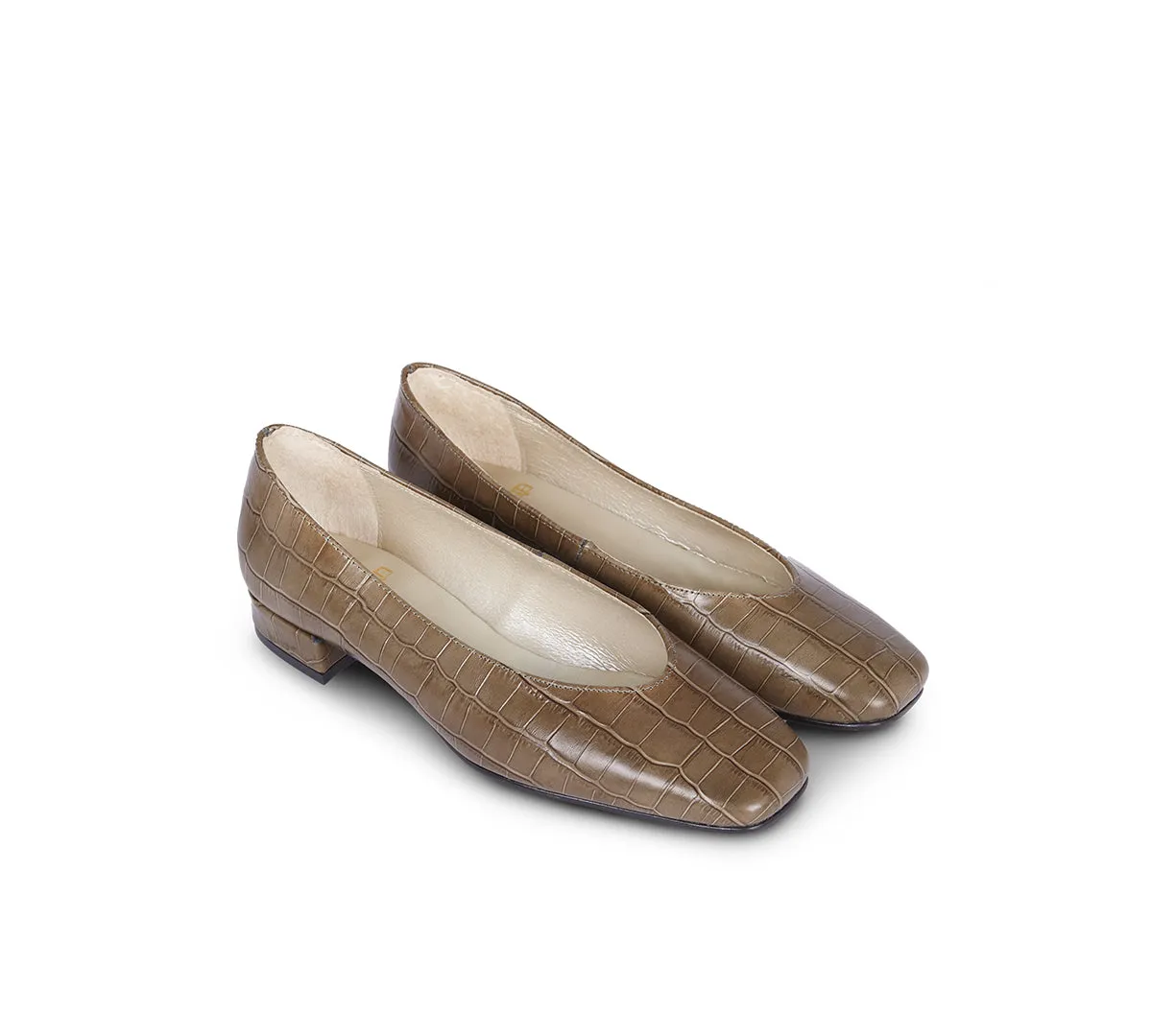 Leeds Taupe Croc