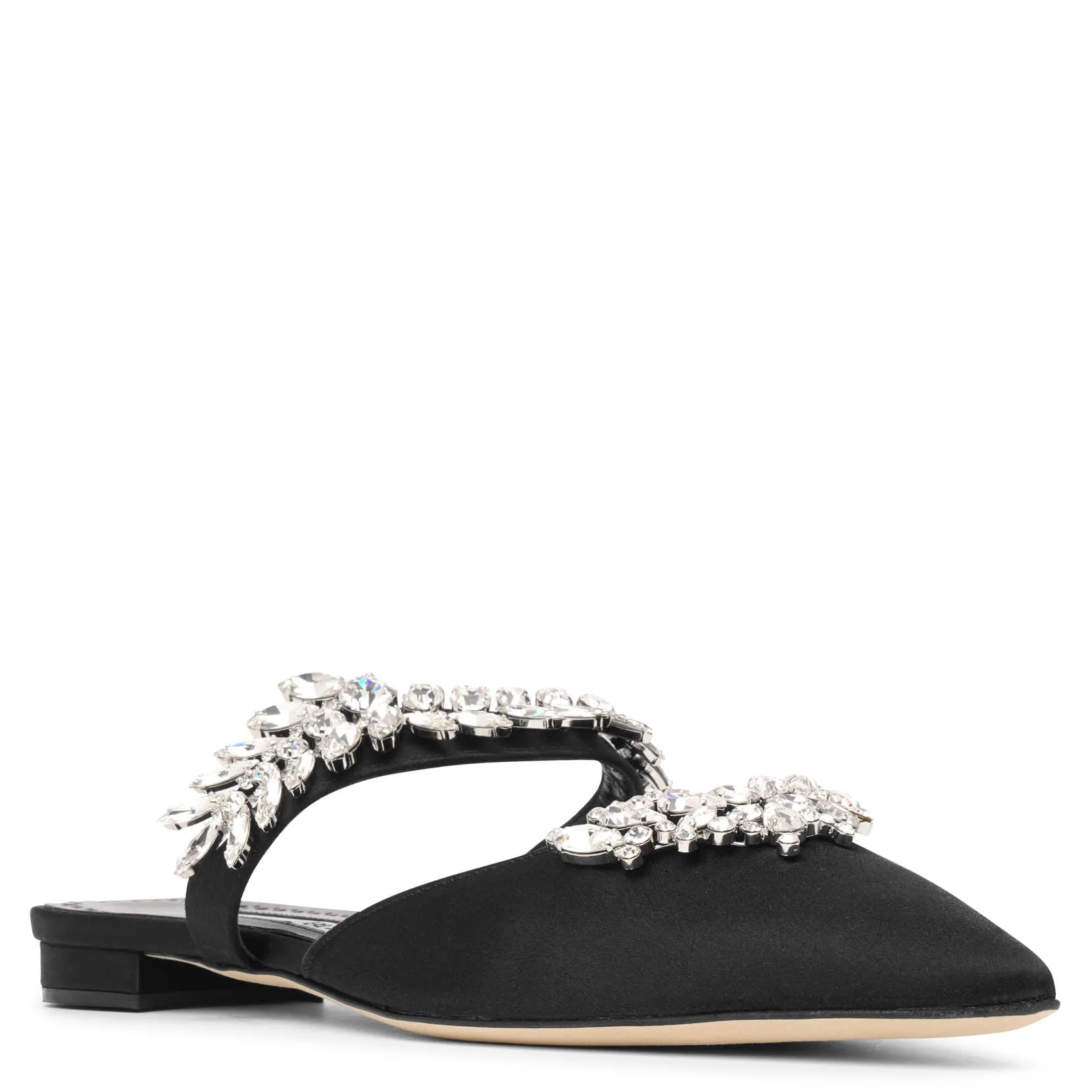 Lurum black satin flats