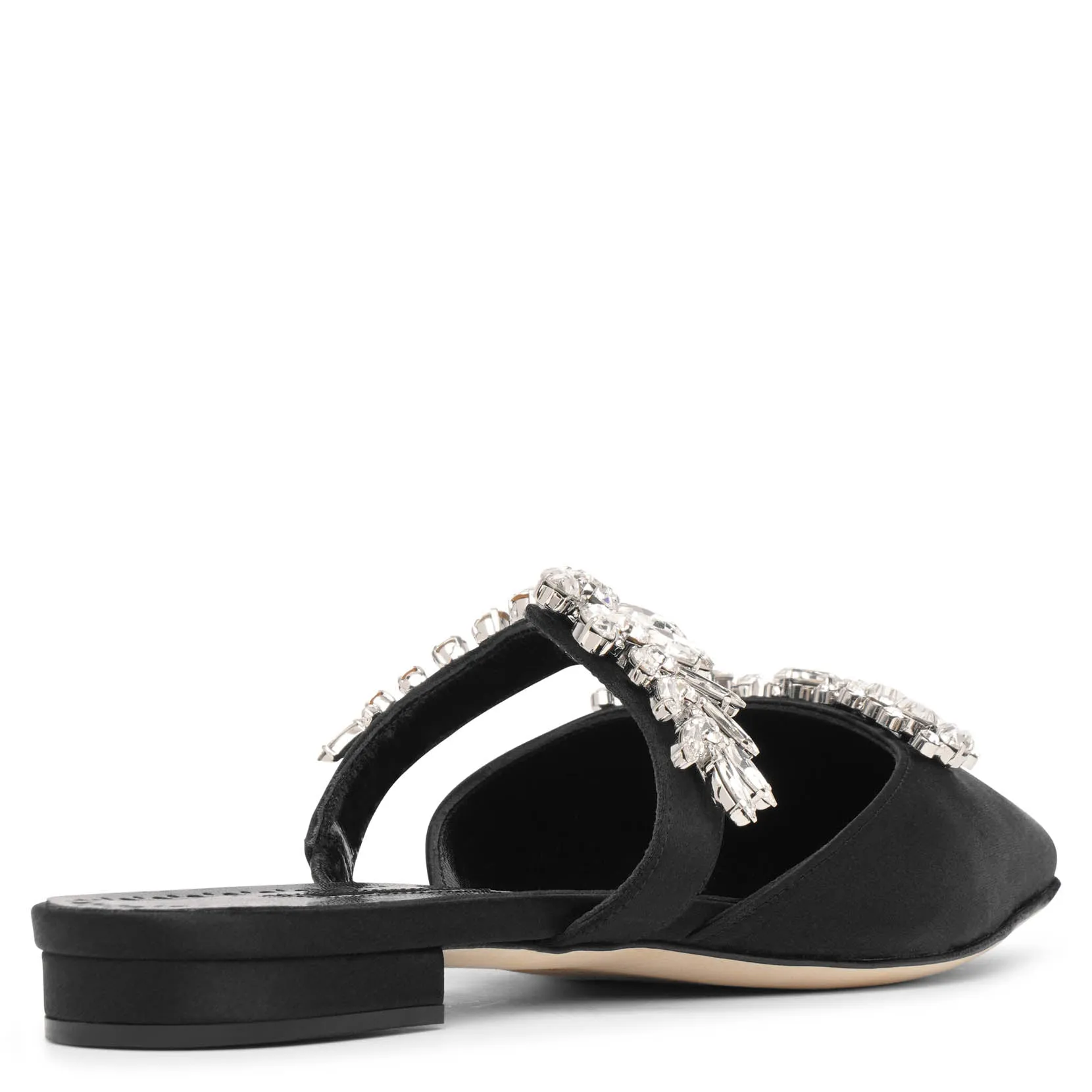Lurum black satin flats