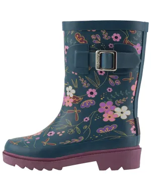 Midnight Floral Buckle Boots