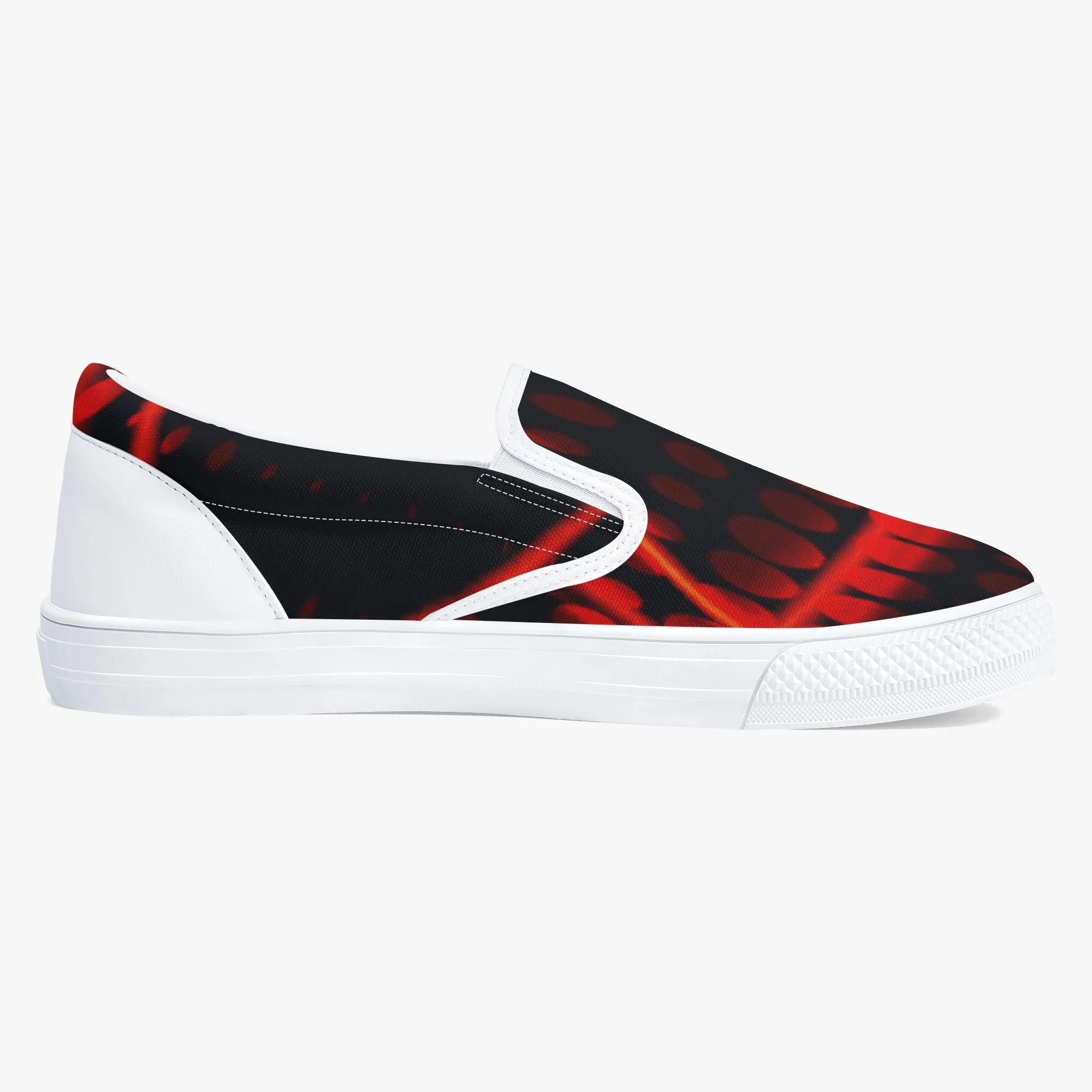 Officially Sexy Orange Laser Classic Slip-On Shoes - White/Black