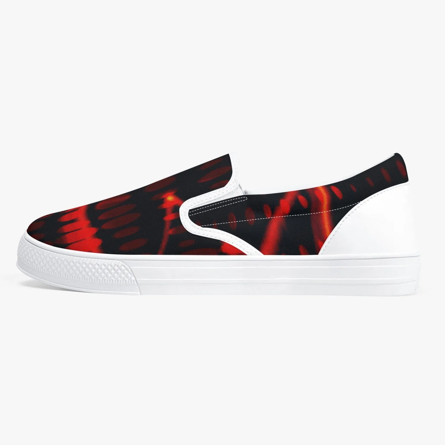 Officially Sexy Orange Laser Classic Slip-On Shoes - White/Black