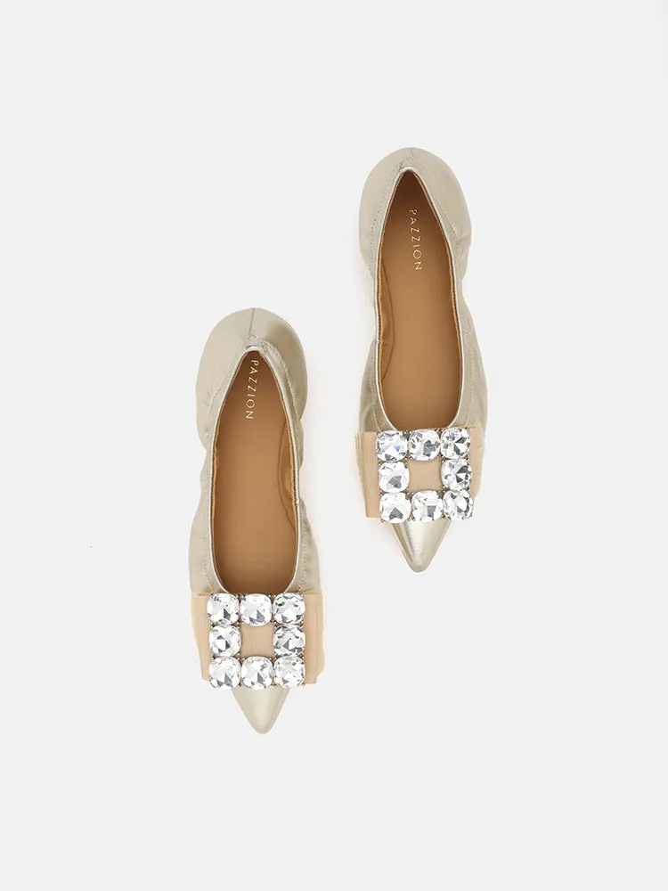 Raquel Diamante Pointed Toe Flats