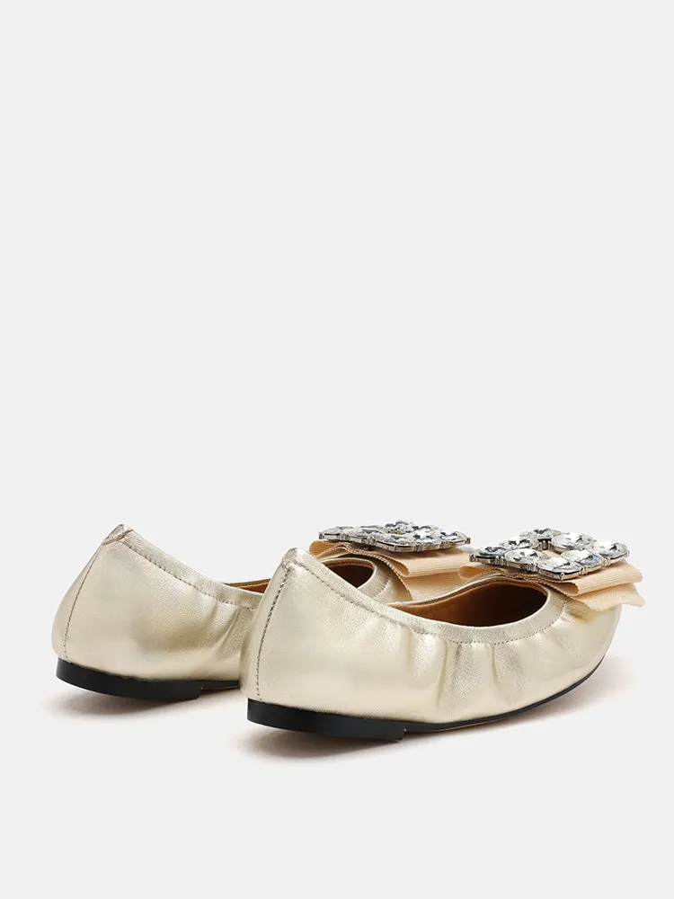 Raquel Diamante Pointed Toe Flats