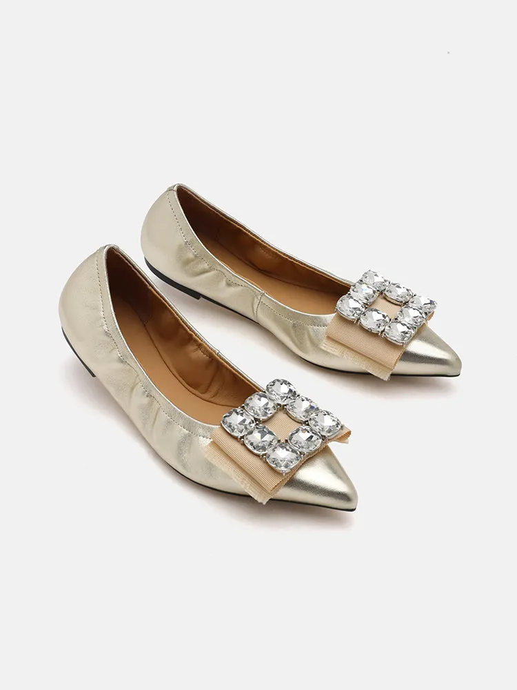 Raquel Diamante Pointed Toe Flats