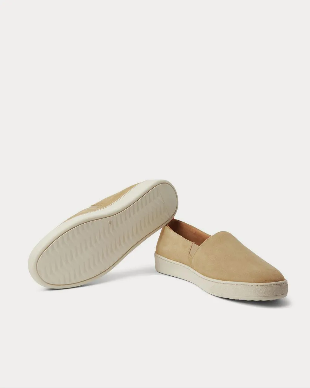 Suede Slip-On  Tan slip on sneakers