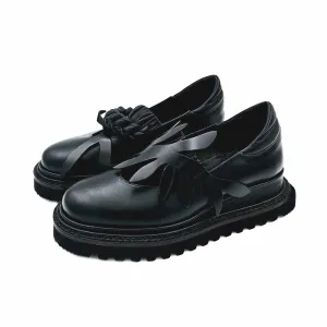 The Kindness black leather chunky loafers