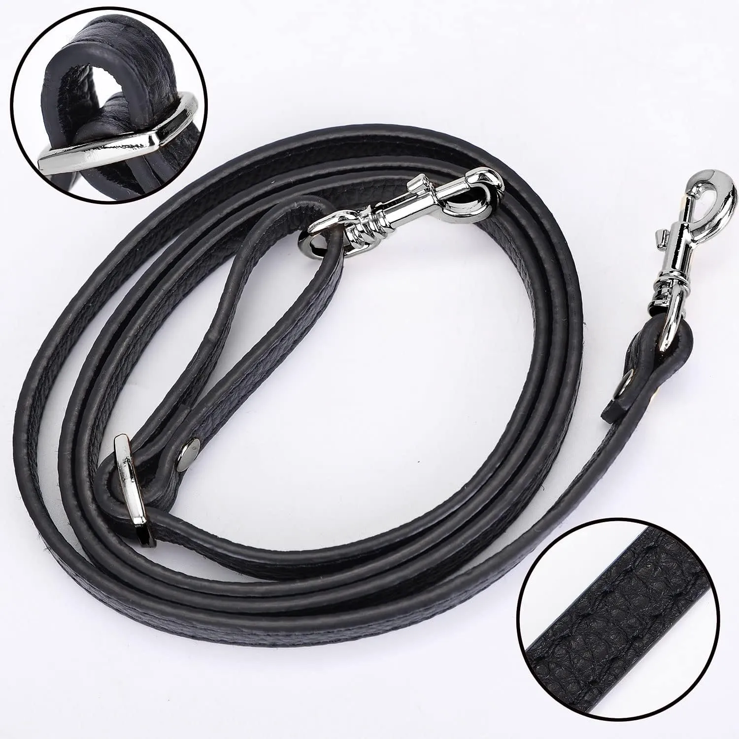VanEnjoy Adjustable Genuine Leather Crossbody Straps Replacement - Width 1/2, Length 25-51