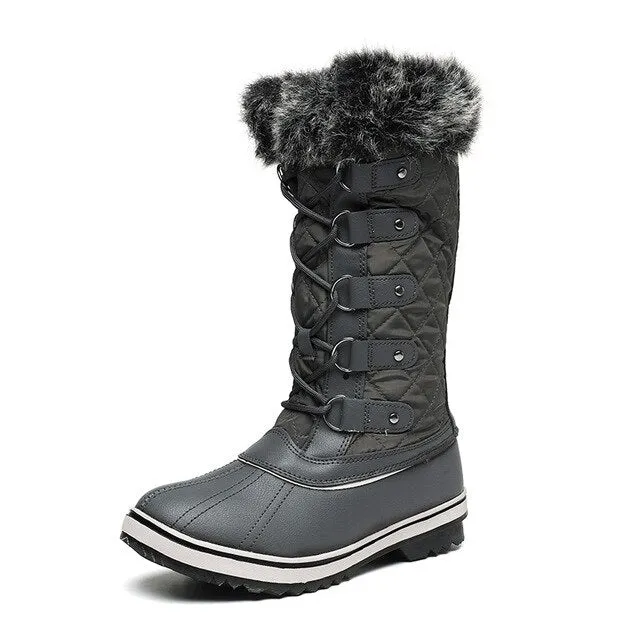 Women's Mid Calf Thick Fur Snow Boots