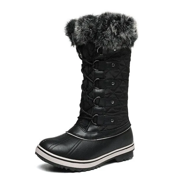 Women's Mid Calf Thick Fur Snow Boots