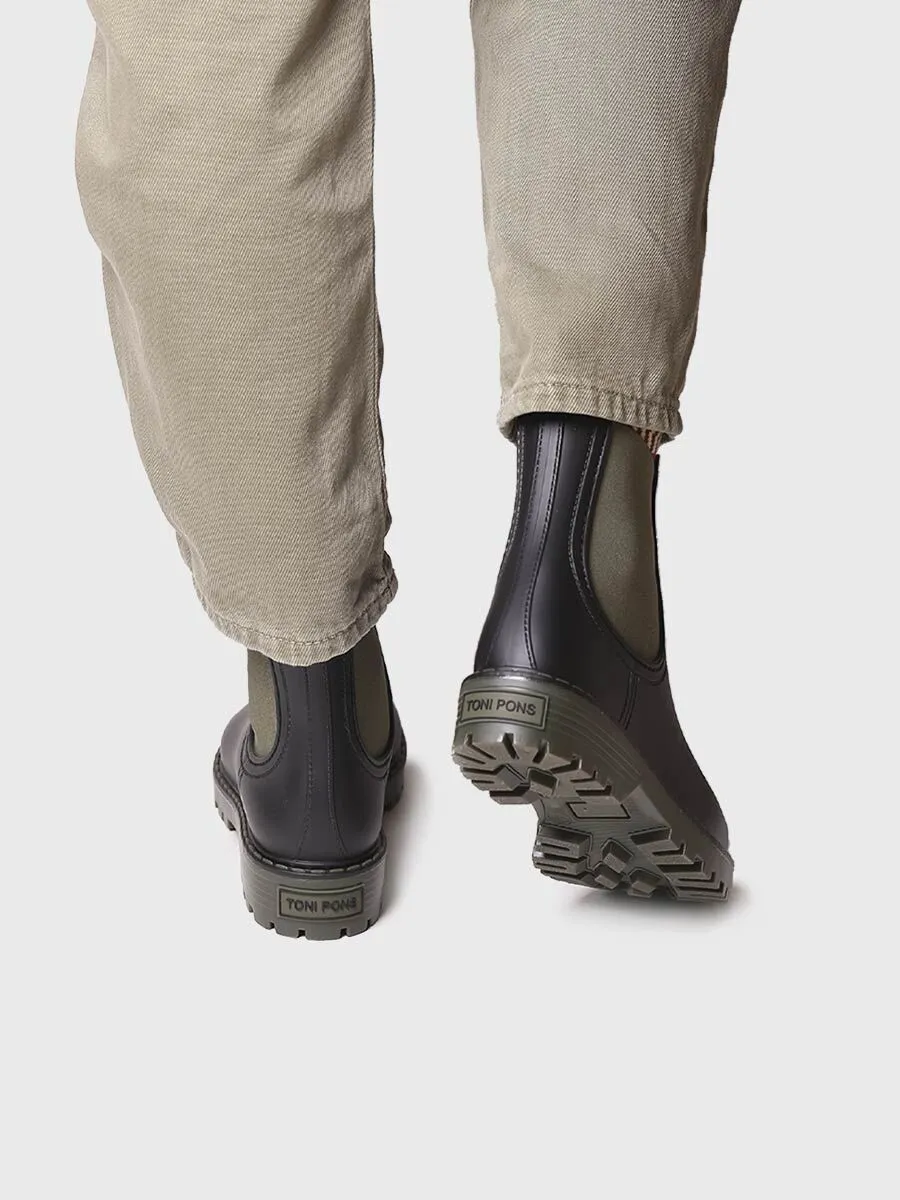 Women's rain Ankle boot in Khaki - CAVOUR